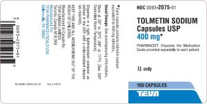 اطلاعات دارویی : تولمتین Tolmetin | کافه پزشکی