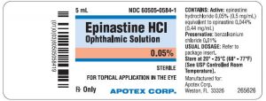 اطلاعات دارویی : اپی ناستین Epinastine | کافه پزشکی