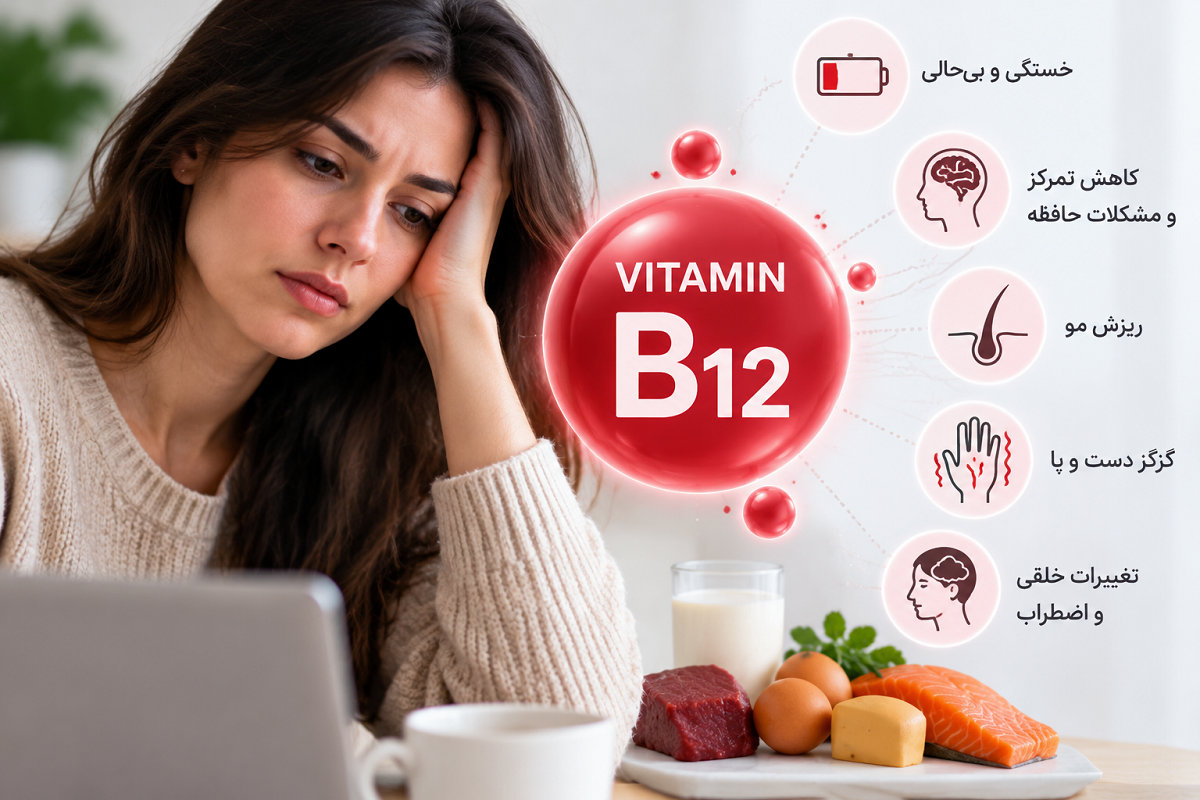 اگر این علائم را دارید، ممکن است کمبود ویتامین B12 داشته باشید! بررسی نشانه‌های مهم در زنان و مردان
