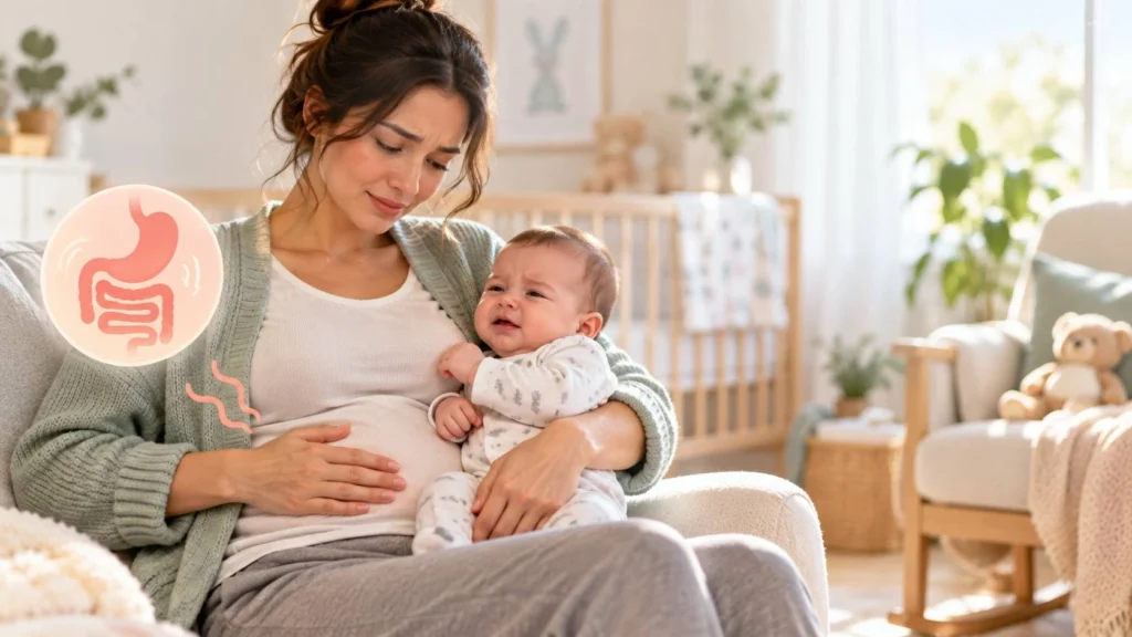 آیا نفخ مادر از طریق شیر به نوزاد منتقل می‌شود؟