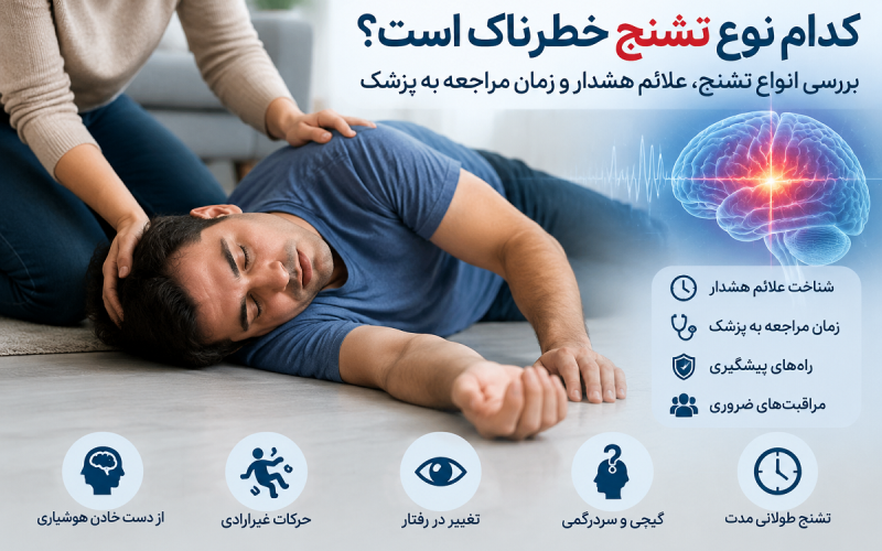 کدام نوع تشنج خطرناک است؟ بررسی انواع تشنج، علائم هشدار و زمان مراجعه به پزشک
