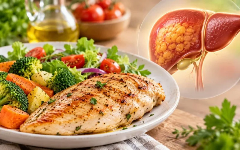آیا مرغ برای کبد چرب مضر است؟ پاسخ علمی و بهترین روش مصرف