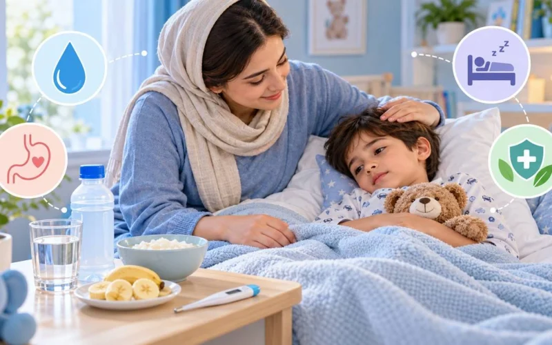 چگونه اسهال و استفراغ کودکان را در خانه درمان کنیم؟ راهنمای کامل والدین