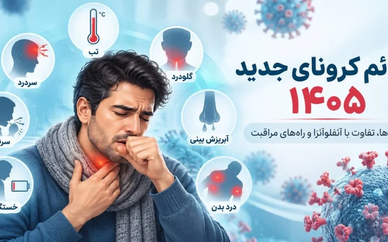 علائم کرونای جدید ۱۴۰۵ چیست؟ بررسی نشانه‌های اولیه، تفاوت با آنفلوآنزا و روش درمان